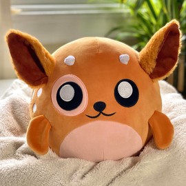 Doomlings - Fawn (Shy) Plushie, 10" Squishy Deer Plush Toy, Stuffed Animal | Adorable Kawaii Soft Plush Pillow, Cute Plushie, Birthday Gifts for Girls and Boys