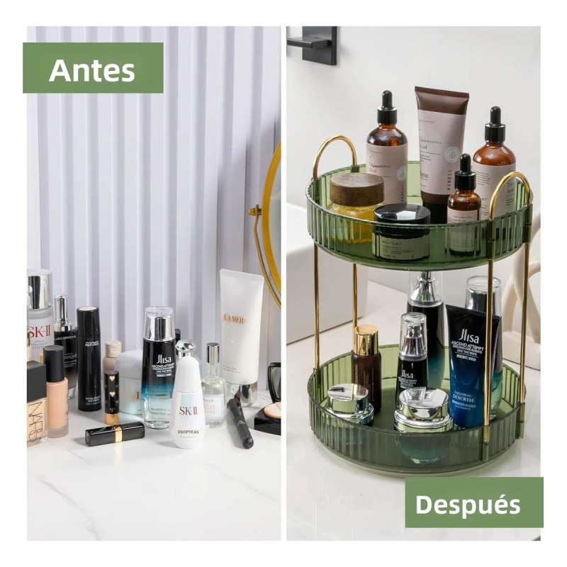 Organizador De Maquillaje Giratorio 360º Para Tocador