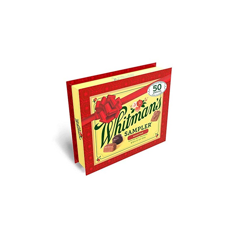 Whitman's Assorted Chocolates Holiday Sampler, 24 Ounce (50 Pieces)