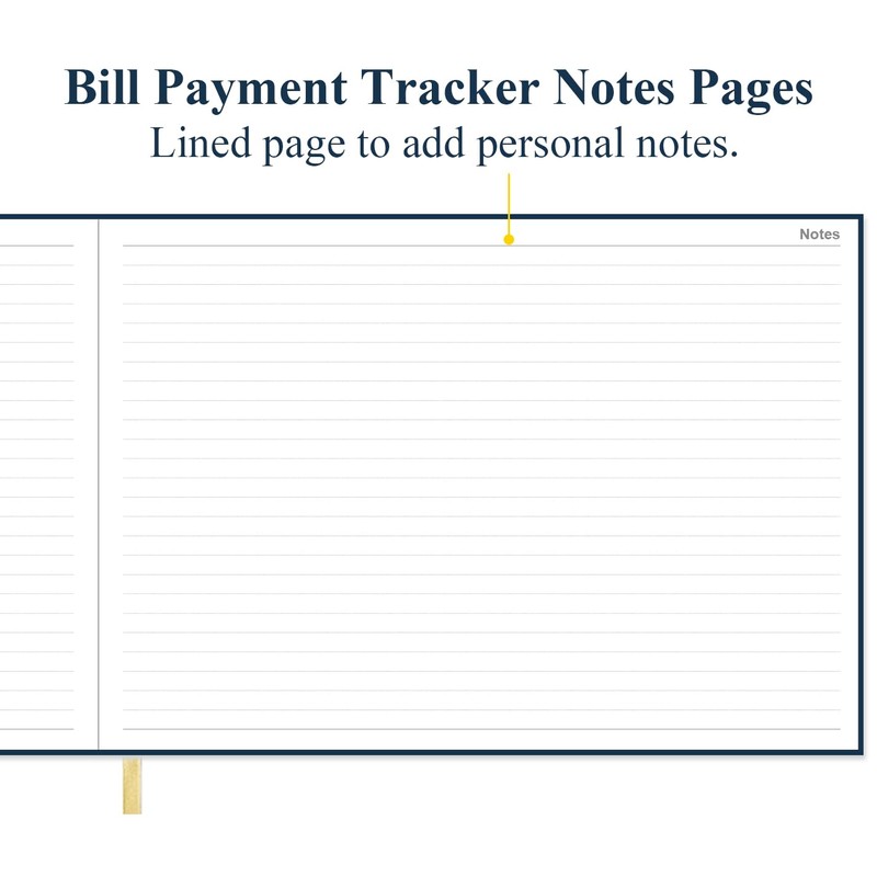 Bill Tracker Notebook - Monthly Bill Organizer & Planner for
