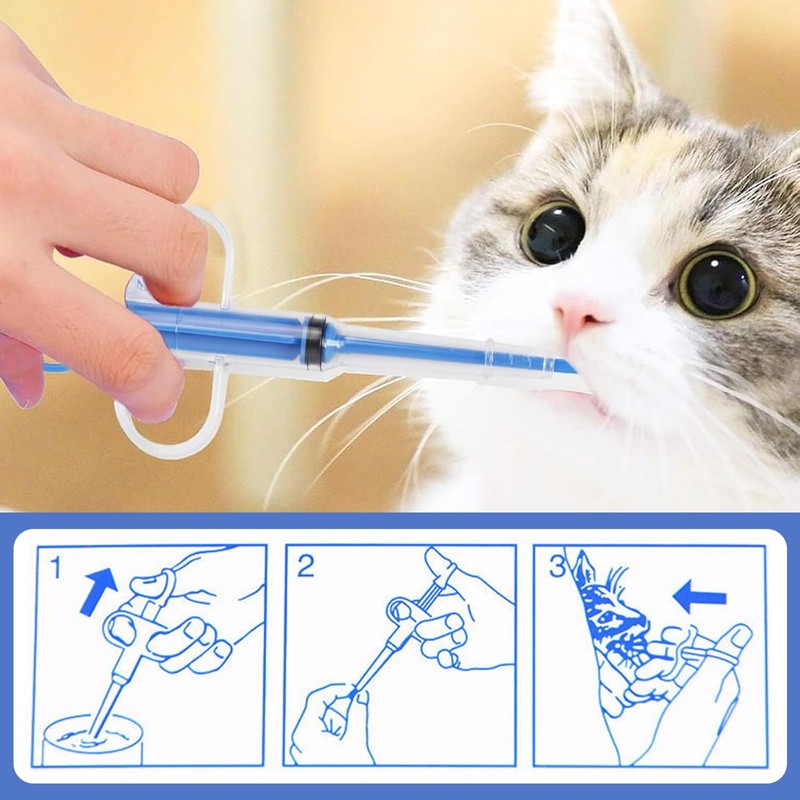 ZWWOGE 2 Tablets Feeder, Cat Tablet Dispenser, Medication Feeder, Easy
