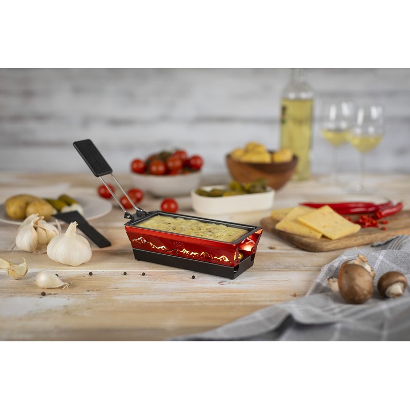 Kuhn Rikon 32172 Mini Raclette Set, Alpine Glow Red, Steel,