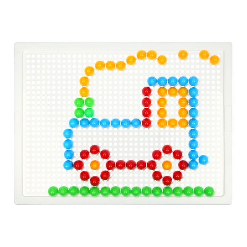 Lena 35623 Mosaic Plug-In Game Set, Mosaic with 100 Coloured