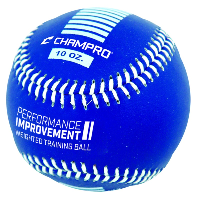 Champro Basic Weighted Training Baseball (Blue/Yellow/Black, 9-Inch)