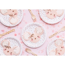 Napkins Mouse Mouse Cute Little Mouse Baby Shower Birthday Girl Boy Christening Napkins Children's Birthday Table Decoration Mouse Cream Pink