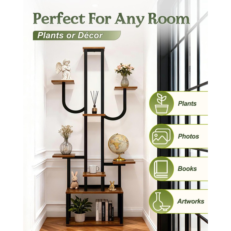 joyhalo 9 Tier 65" Tall Indoor Plant Stand with Grow