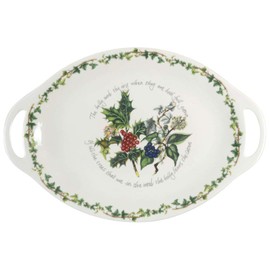 Portmeirion Holly & Ivy Oval Handled Platter
