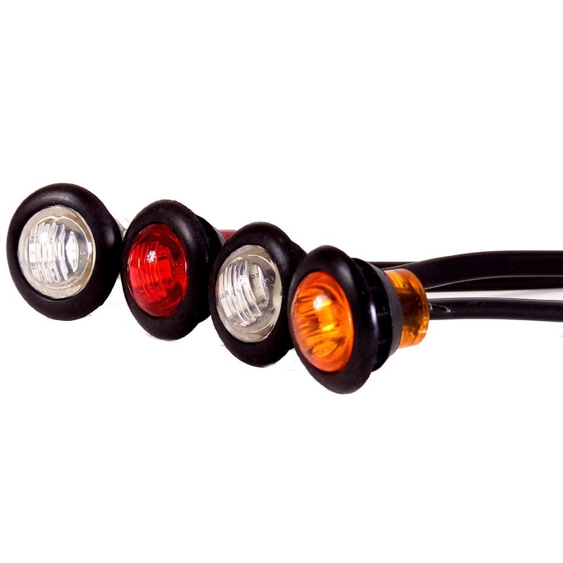 Maxxima M09300Y Amber 3/4" Round Combination Clearance Marker Light
