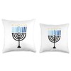 Hanukkah Minimalistic Menorah Hanukkah Throw Pillow