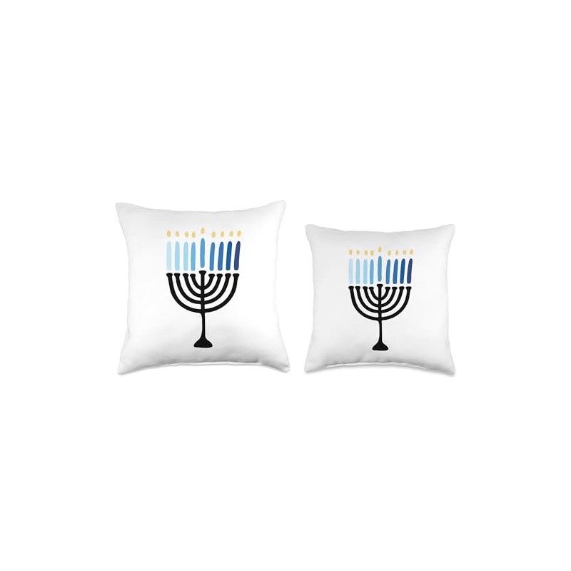 Hanukkah Minimalistic Menorah Hanukkah Throw Pillow