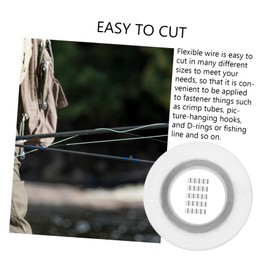 Zerodeko 1 Set Steel Wire Rope Kit Fishing and Picture Hanging Wire Resistant Outdoor Accessory for Clothesline and Lighting Guide Use