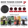 Kegerator Beer Tower Cover, Single or Double Tap Draft Tower