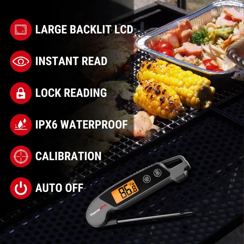 ThermoPro TP603W Digital Meat Thermometer Waterproof Kitchen Food Thermometer