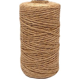 Jute String 328 Feet 1 mm 2 ply Durable Natural Jute Rope Twine for Arts Crafts Mason Jars Knife Handle Wrapping Wedding Decorations Home Gardening Durable Packing String for Gifts Presents