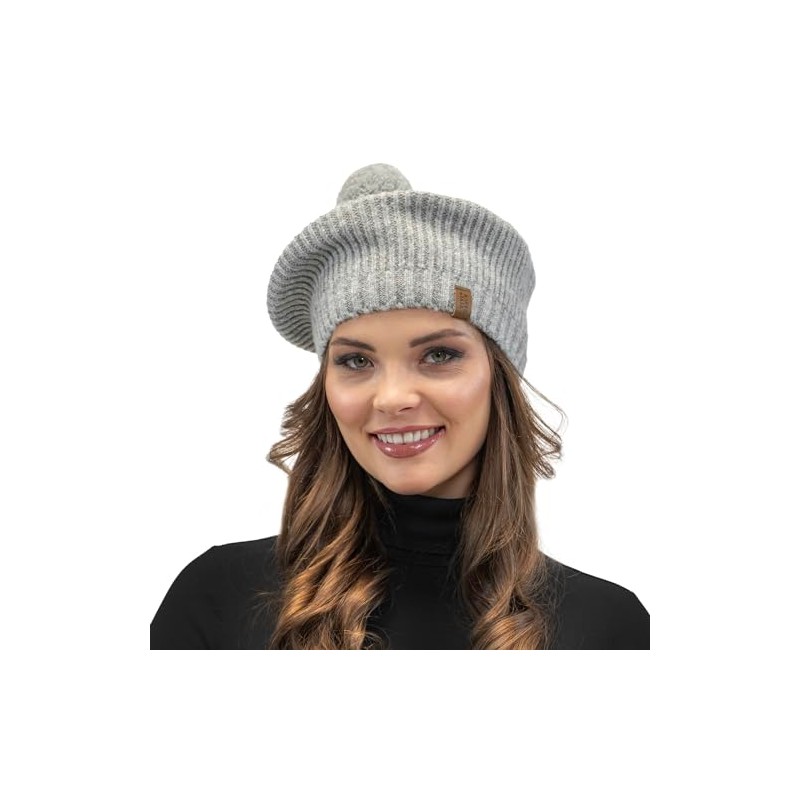 VIVISENCE Women's Beret Hat Warm Comfortable Headwear Bobble Winter 7074,