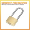 PATIKIL Solid Brass Padlocks 1.6", 2 Pcs Keyed Different Long