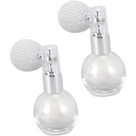 Spray de Purpurina Corporal Iluminador, 2 Piezas Blanco Polvo Brillante para Rostro y Cuerpo, Vidrio y Plástico, Adecuado para Cumpleaños y Año