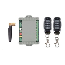 New TYP Universal dc 12v 24v 36v 72v 4 Channels Wireless Remote Control Switch Relay Module Lighting fixtures Access Control gate Remote Controller with 2 Metal Remote Controls 10A NO COM NC ﻿