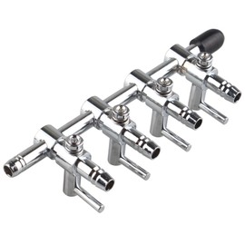 HALJIA 5MM 4 Way Aquarium Manifold Air Flow Pump Splitter Control lever Valve Airline Tube Connector