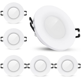 SSC-LUXon BEDA Recessed Spotlight Frame IP65 for GU10 or Module Bathroom Recessed Light White (Pack of 6)