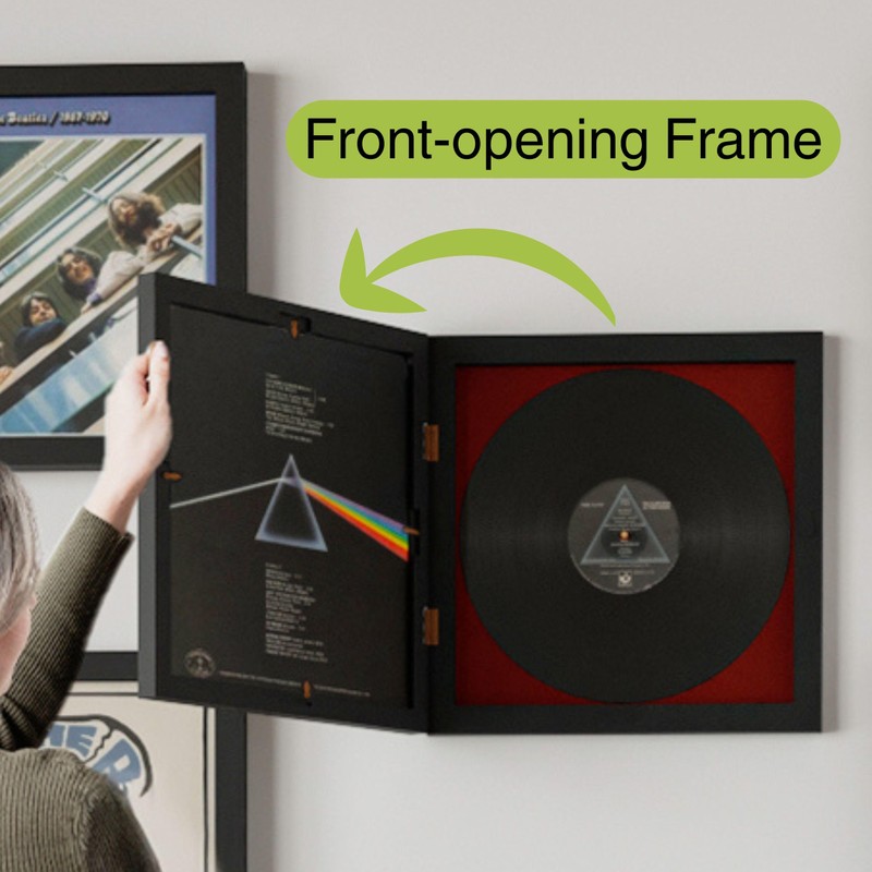 Rustic State Vinyl Record Frame with Front Cover for Album