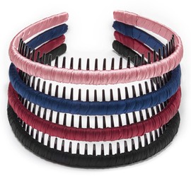 STHUAHE4PC Multicolor Protection Resin Teeth Comb Hair Hoop Hairband Headband Hair Accessories by Beauty hair (4 color)