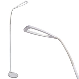 OttLite ClearSun Flex LED Floor Lamp with LED Technology - Touch Activated Controls, Adjustable Neck, Smart Memory Feature - Great for Office, Home, Dorm, Bedroom, College, & Living Room