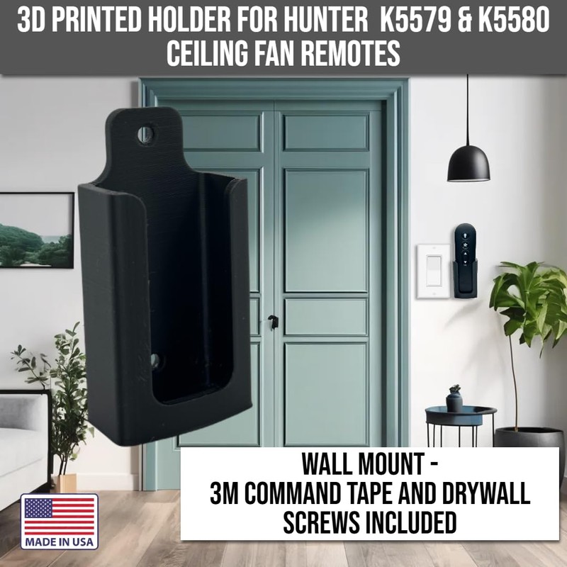 Remote Holder Wall Mount for Hunter K5579 & K5580 Ceiling