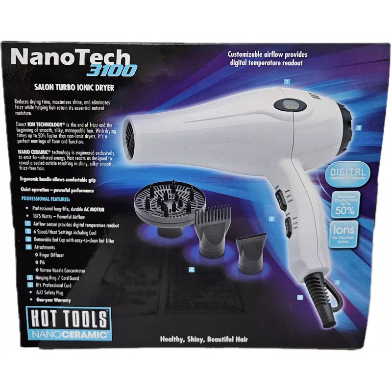 Hot Tools Professional Nano Tech 3100 Salon Turbo Ionic Dryer