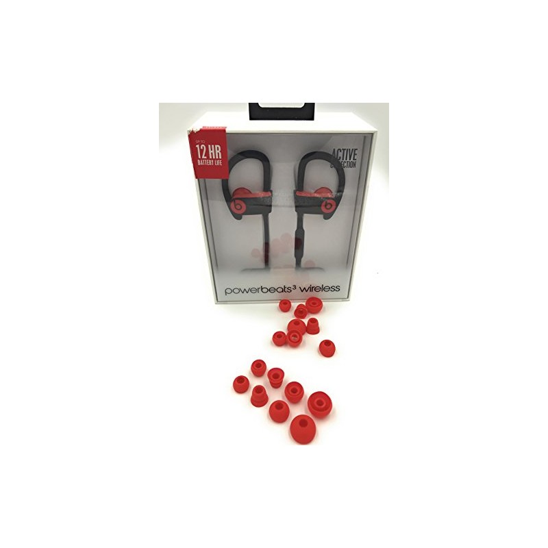 Red Replacement Earbud Tips for Beats Powerbeats3 Wireless Stereo Headphones