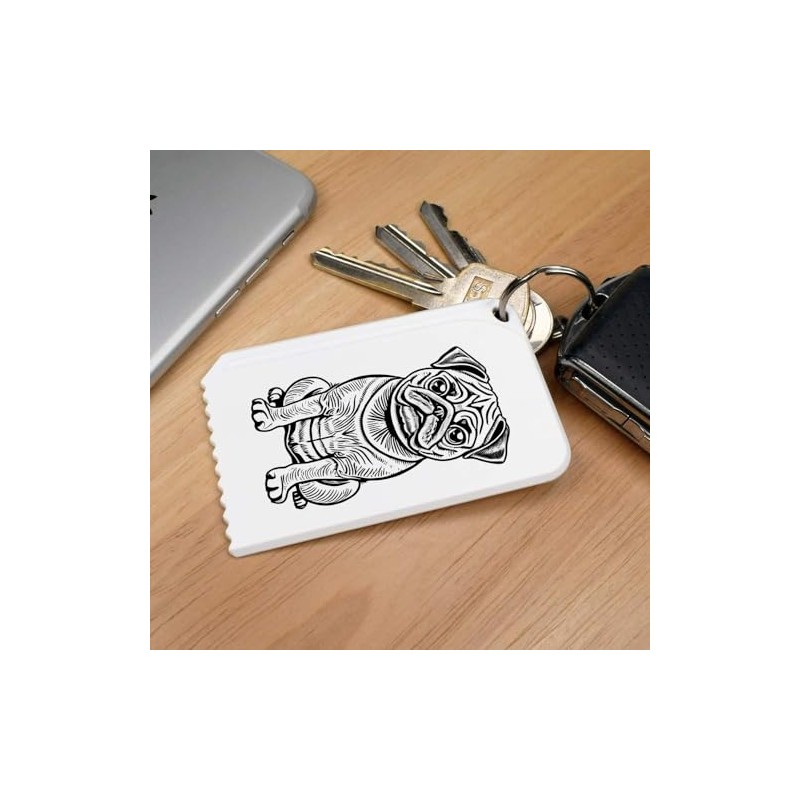 Azeeda 'Pug Puppy Dog' Plastic Ice Scraper (IC00034403)