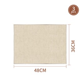 Pack of 3 Baker's Linen Cloth Bread Baking 48 x 36 cm Natural Baker's Linen Dough Cloth Proofing Foil for Bread Baking Accessories Swirl Cloth for Dough Preparation Baking Gifts for Families, Bakers,
