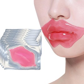 QOMJUFA 10 x Moisturising Lip Mask, Collagen Crystal Lip Masks, Lip Mask, Provides Superbly Soft Lips, for Lip Care, Suitable for Dry and Cracked Lips
