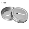sourcing map 4Pcs Coin Slot Bank Lid for Mason Jar,