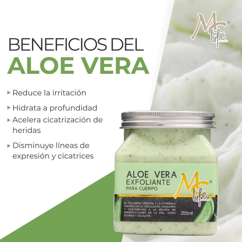 Exfoliante De Aloe Vera Para El Cuerpo 355ml. Mc Life