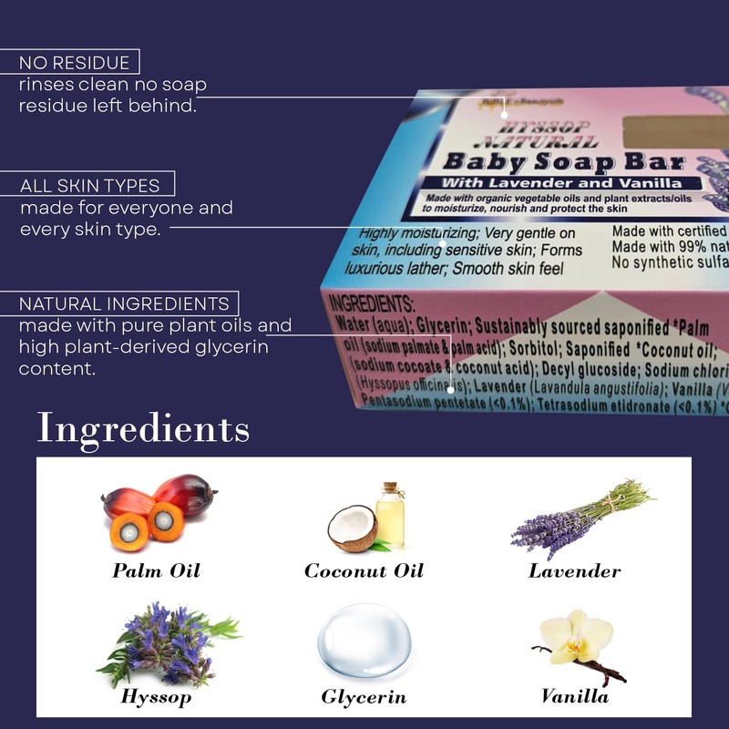 BIBLE N Beautyoils Cleanse Me With Hyssop Natural Baby Soap