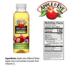 Unbranded Apple & Eve 100% Apple Juice 10 oz Bottles 24 Pack No Sugar Added Kids Drink.