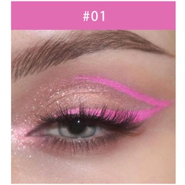 CoteMara Eyeliner Pencil Quick-Drying Eye Liner Pencils Long-Lasting Multi-Use Water-proof colored eyeliners Pigmented Eye Liner Pen (Pink)