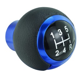 Abfer 5-Speed Shift Car Knob, Shift Knob, Shifter Knob, Universal for Automatic and Manual Vehicles, MT, AT, Car Supplies, Interior (Blue)