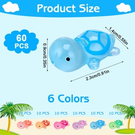 Guiqulai 60 Pcs Mini Turtles Luminous Tiny Turtle Mini Resin Turtle Toy Mini Resin Animals Sea Turtles Mini Figures Marine Animals Miniature Figures Sea Animals for Garden Aquarium Dollhouse Decor