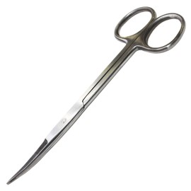 SANDBROS Iris Scissors Fine 11cm 4.5" Jaws Paper Scissors Office Medical Bandage Sharp Scissors (Curved)