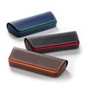 FEFI - Elegant glasses case in two-tone leather look, Green