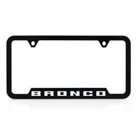 Ford Bronco UV Printed License Plate Frame - White