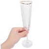 NOLITOY 2pcs Elegant Crystal Flutes for Wedding Toasting Unique Hammered