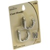 Dorman Hardware 4-1755 Single Coat Hooks with Satin Nickel Finish,