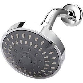 High Pressure Shower Head 5 Modes Bathroom Showerhead 4 Inch High Flow Shower Head with Adjustable Ball Joint for Luxury Shower Experience Even at Low Water Pressure