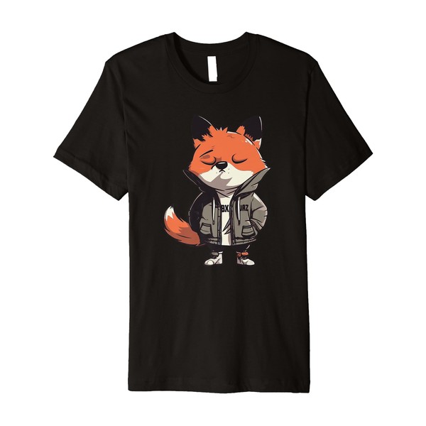 Cool Jacket Foxes Relaxing Forest Animal Premium T-Shirt