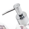 17oz Flower Glass Soap Dispenser Bottle with Plastic Pump,Set of