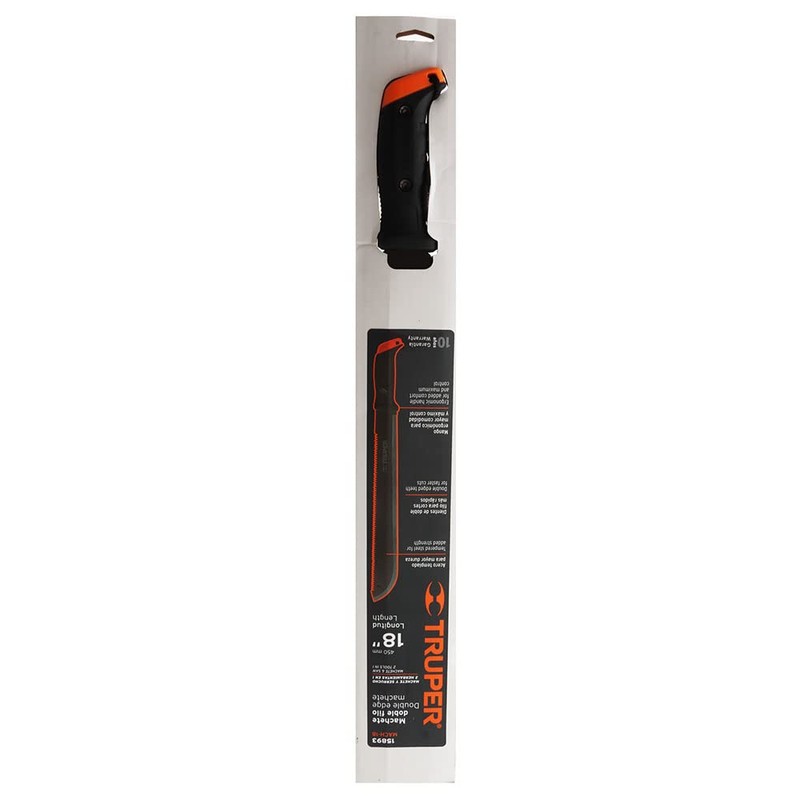 Truper 33178 18-Inch Double Edge Machete / Garden Saw with