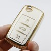 CHQLPBF 2 Pcss for VW Key Fob Cover Passat Tiguan